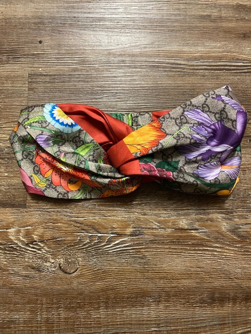 Gucci Floral Knot Headband - Brown, Red, Purple, Orange, Green